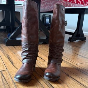 Remonte Dark Brown Over the Knee Boots